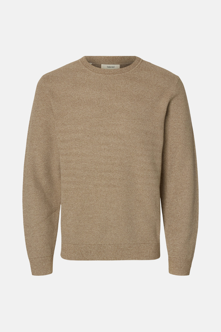 Pull à col rond - brun - SELECTED