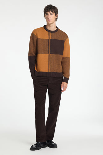 Pull met ronde hals - bruin
