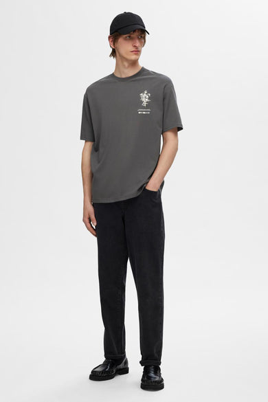 SLHLOOSEALP PRINT SS O-NECK TEE