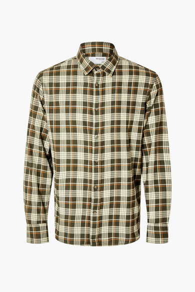 SLHREG-OWEN FLANNEL MIX CHECK SHIRT LS