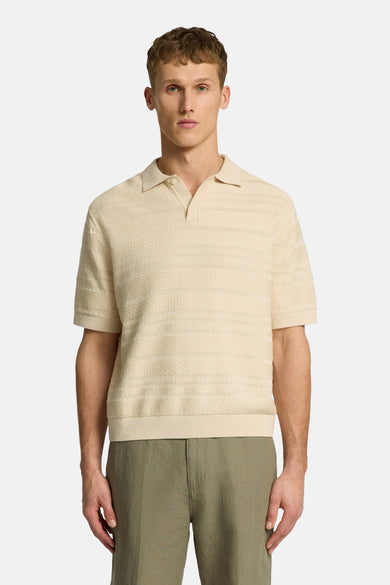 SLHFOAM SS KNIT RELAXED STRUCTURE POLO