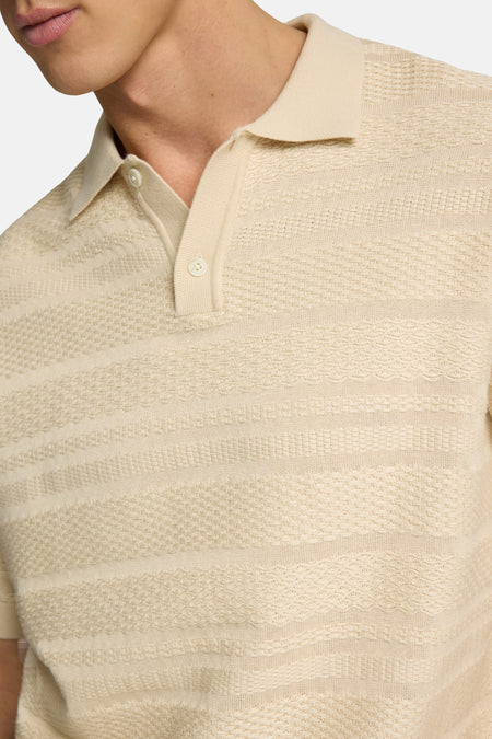 Polo met korte mouwen - beige