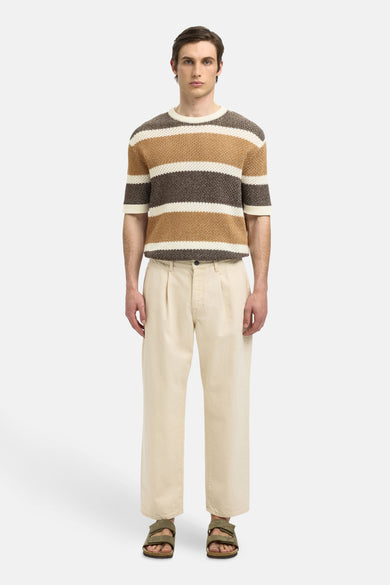 SLHGINGER SS KNIT RELAXED STRIPE TEE