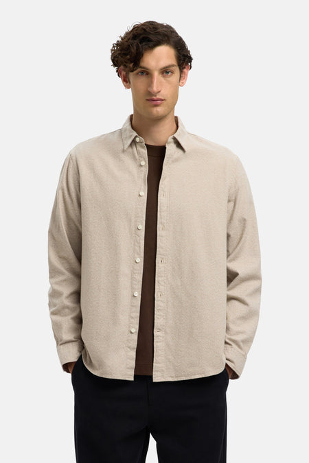 SLHREGNOAH BRUSHED TWIST SHIRT LS NOOS