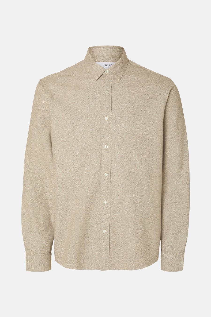 Chemise à manches longues - beige - SELECTED