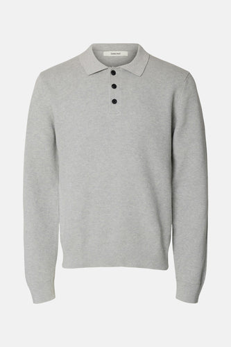 SLHDANE LS KNIT STRUCTURE POLO NECK