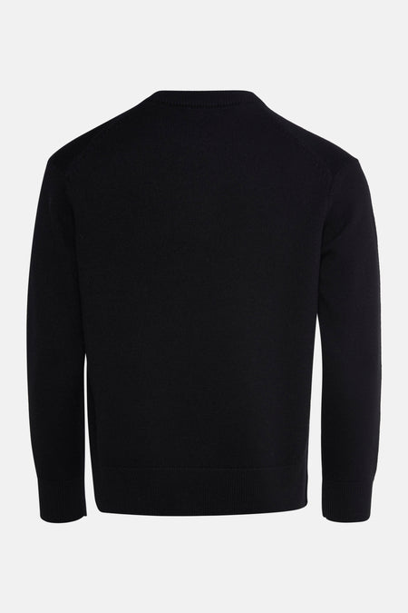 Pull met ronde hals - zwart