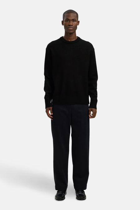 Pull met ronde hals - zwart