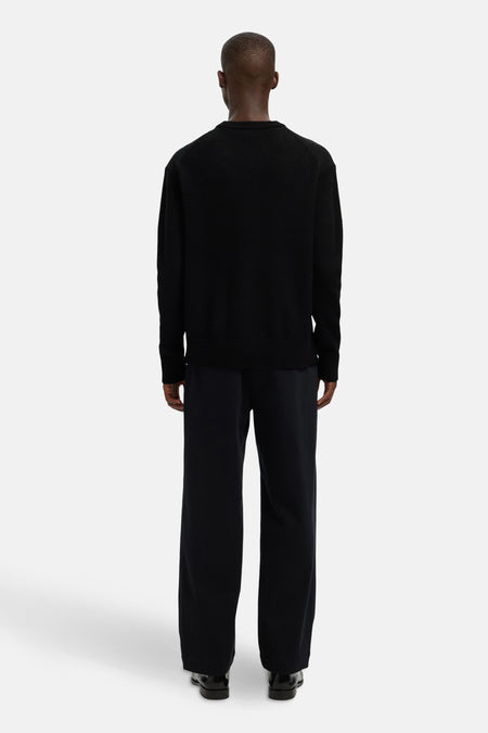 Pull met ronde hals - zwart