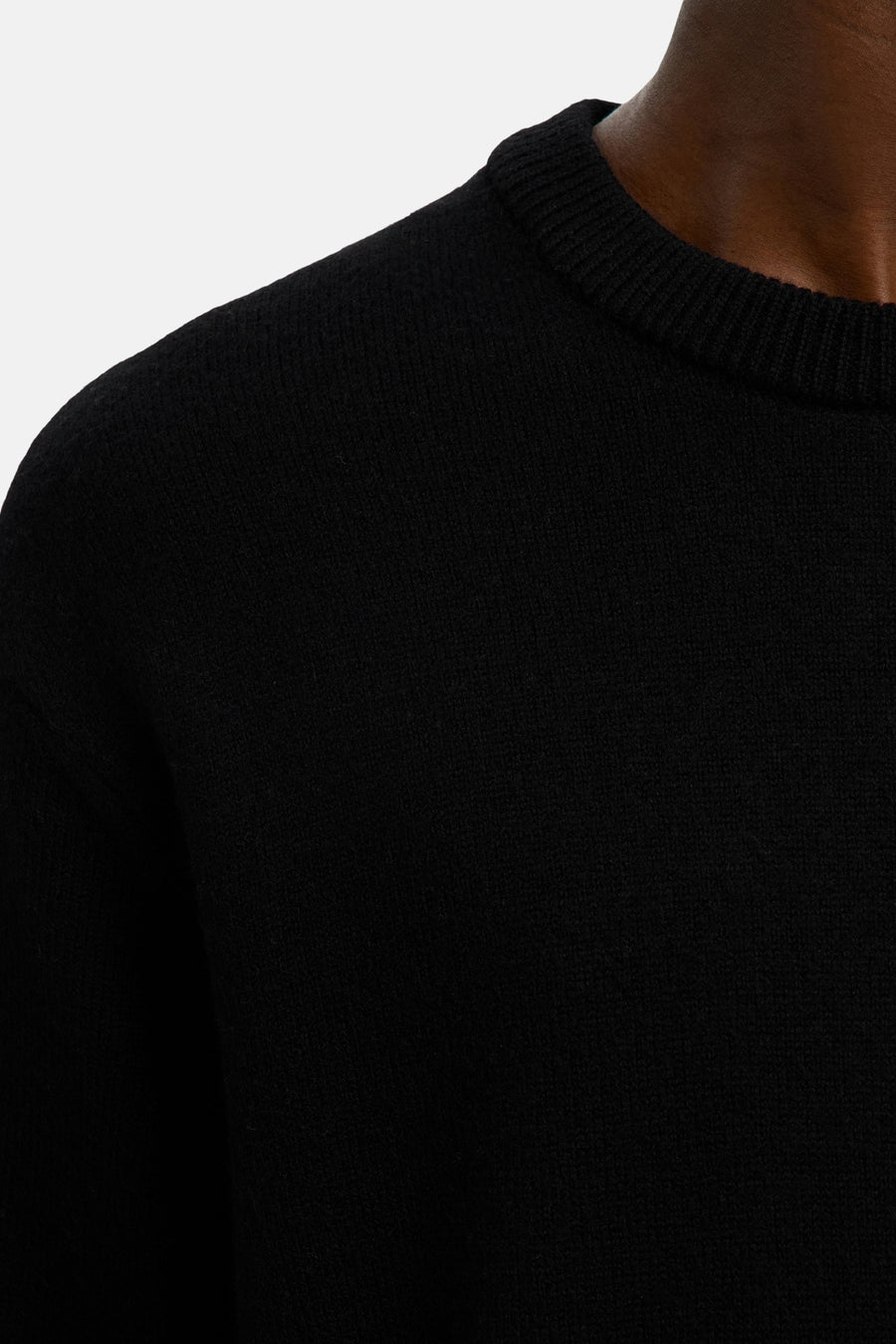 Pull met ronde hals - zwart - SELECTED