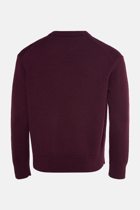 Pull met ronde hals - Bordeaux