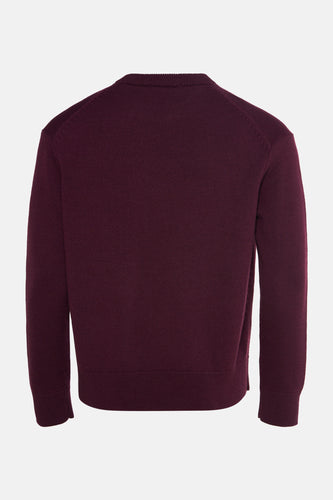 Pull met ronde hals - Bordeaux - SELECTED