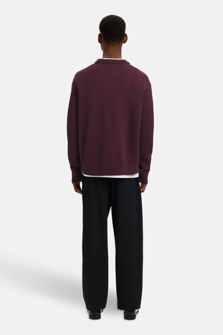 Pull met ronde hals - Bordeaux
