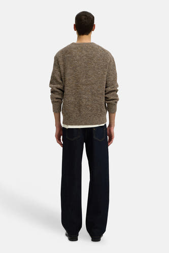 Trui met ronde hals bruin - SELECTED