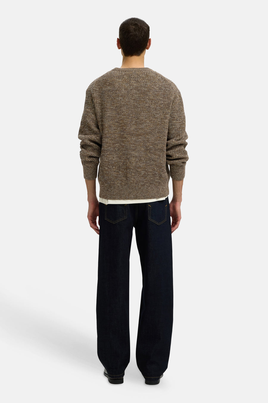 Trui met ronde hals bruin - SELECTED