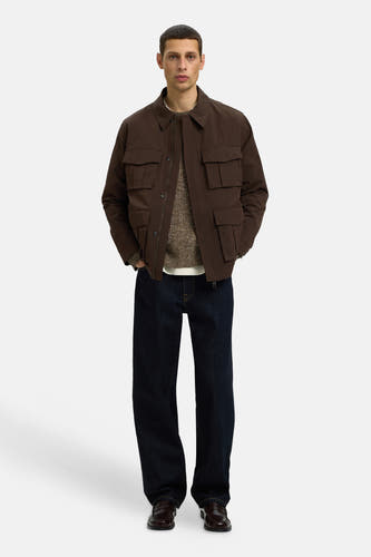 Trui met ronde hals bruin - SELECTED