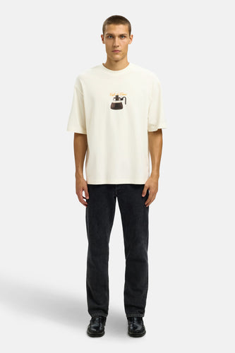 T-shirt met korte mouwen - Ecru - SELECTED