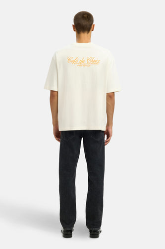 T-shirt met korte mouwen - Ecru - SELECTED