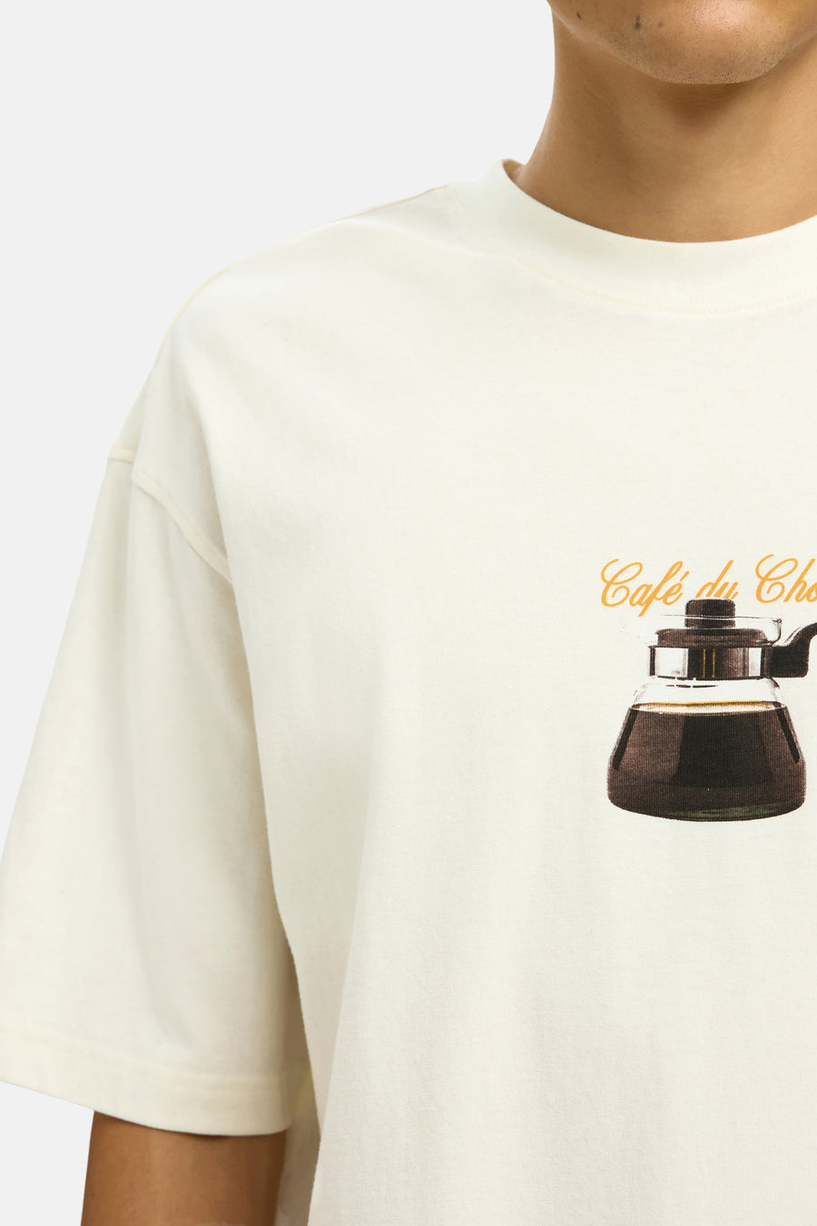 T-shirt met korte mouwen - Ecru - SELECTED