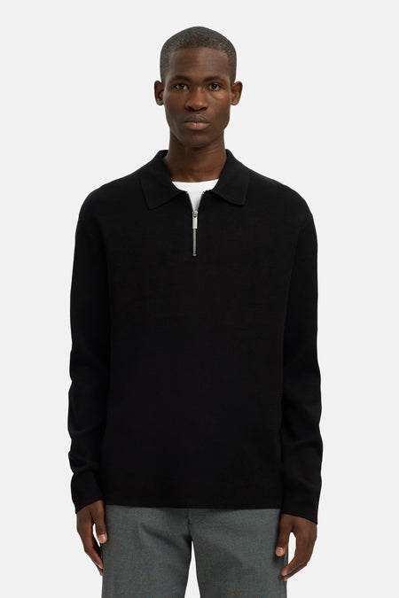 Pull met ronde hals - zwart