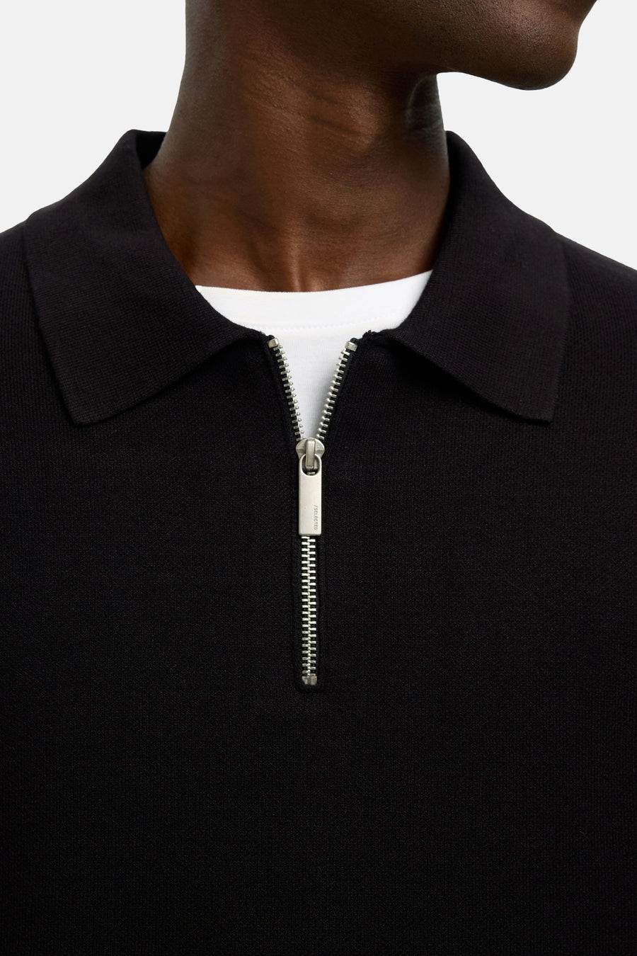 Pull met ronde hals - zwart - SELECTED