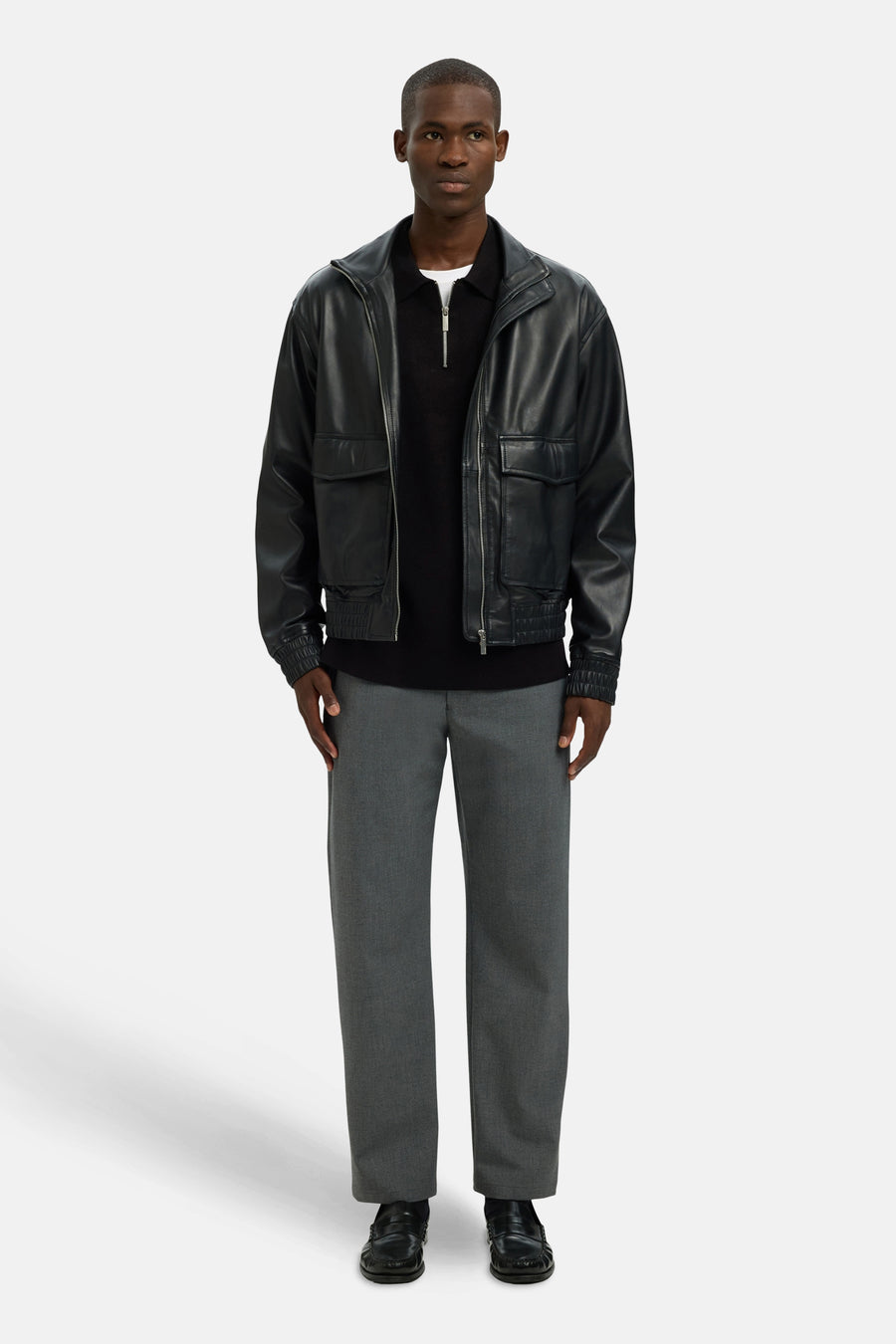 Pull met ronde hals - zwart - SELECTED