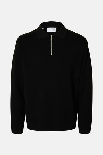 Pull met ronde hals - zwart - SELECTED