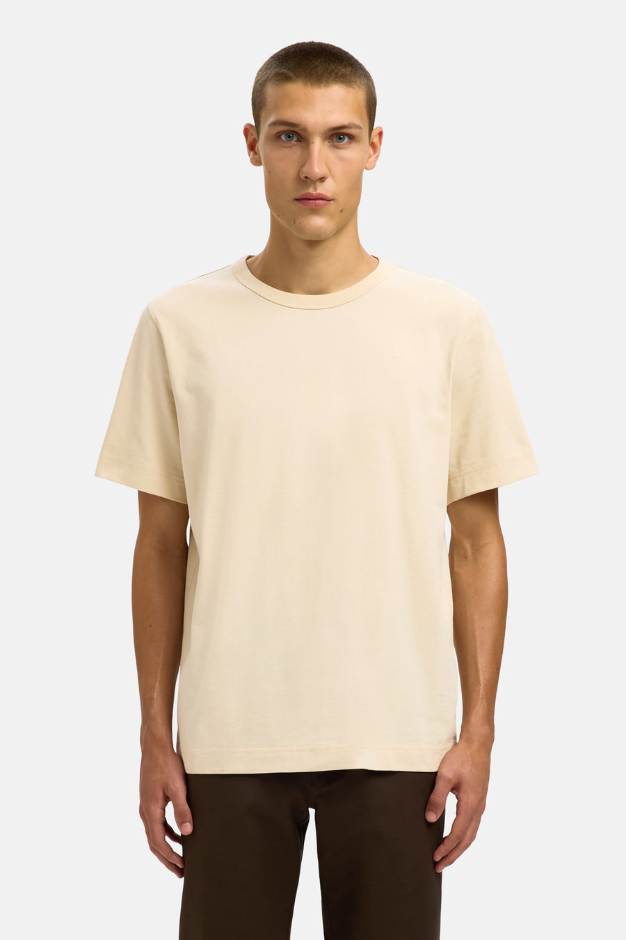 T-shirt met korte mouwen - beige - SELECTED