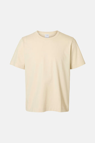 T-shirt met korte mouwen - beige - SELECTED