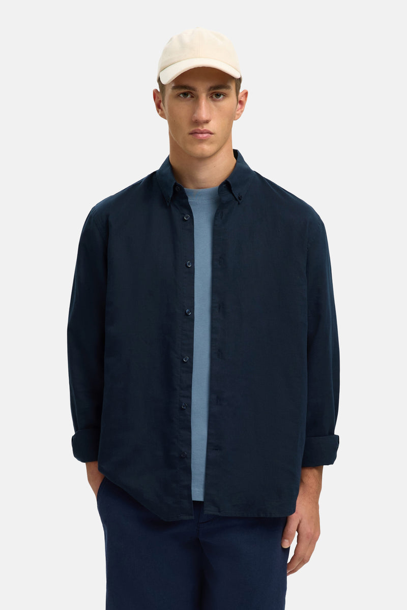 Chemise à manches longues - bleu