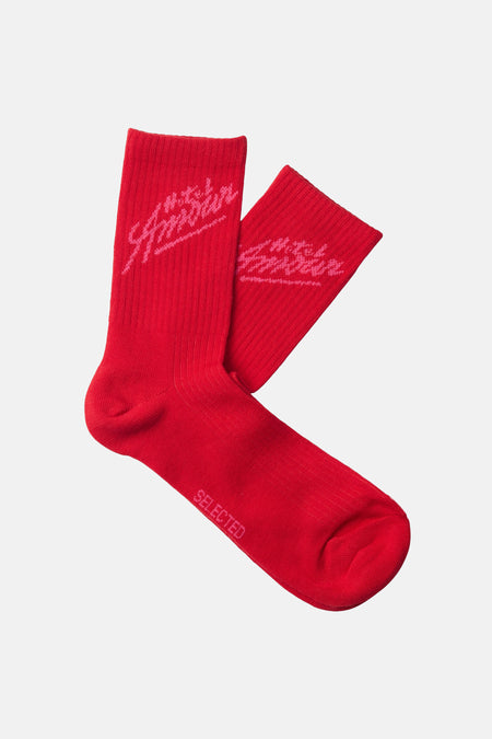 Chaussettes (sneaker) rouge - SELECTED