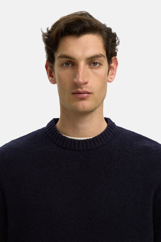 Pull col O bleu - SELECTED