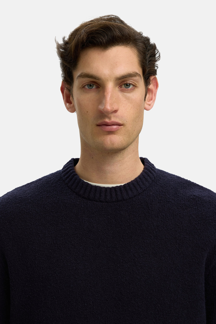 Pull col O bleu - SELECTED