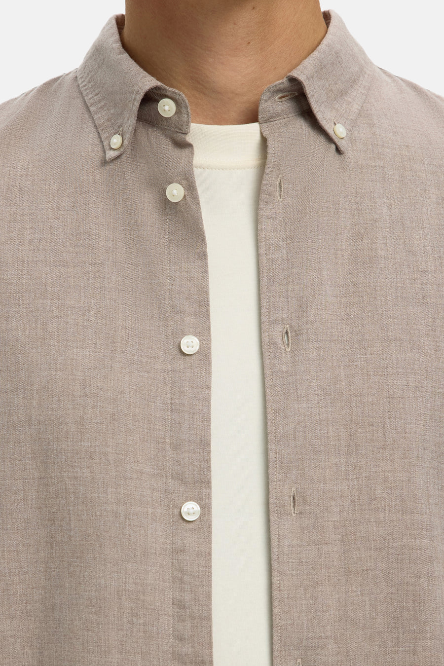 Hemd (lange mouwen) beige - SELECTED