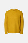 Pull col O jaune - SELECTED