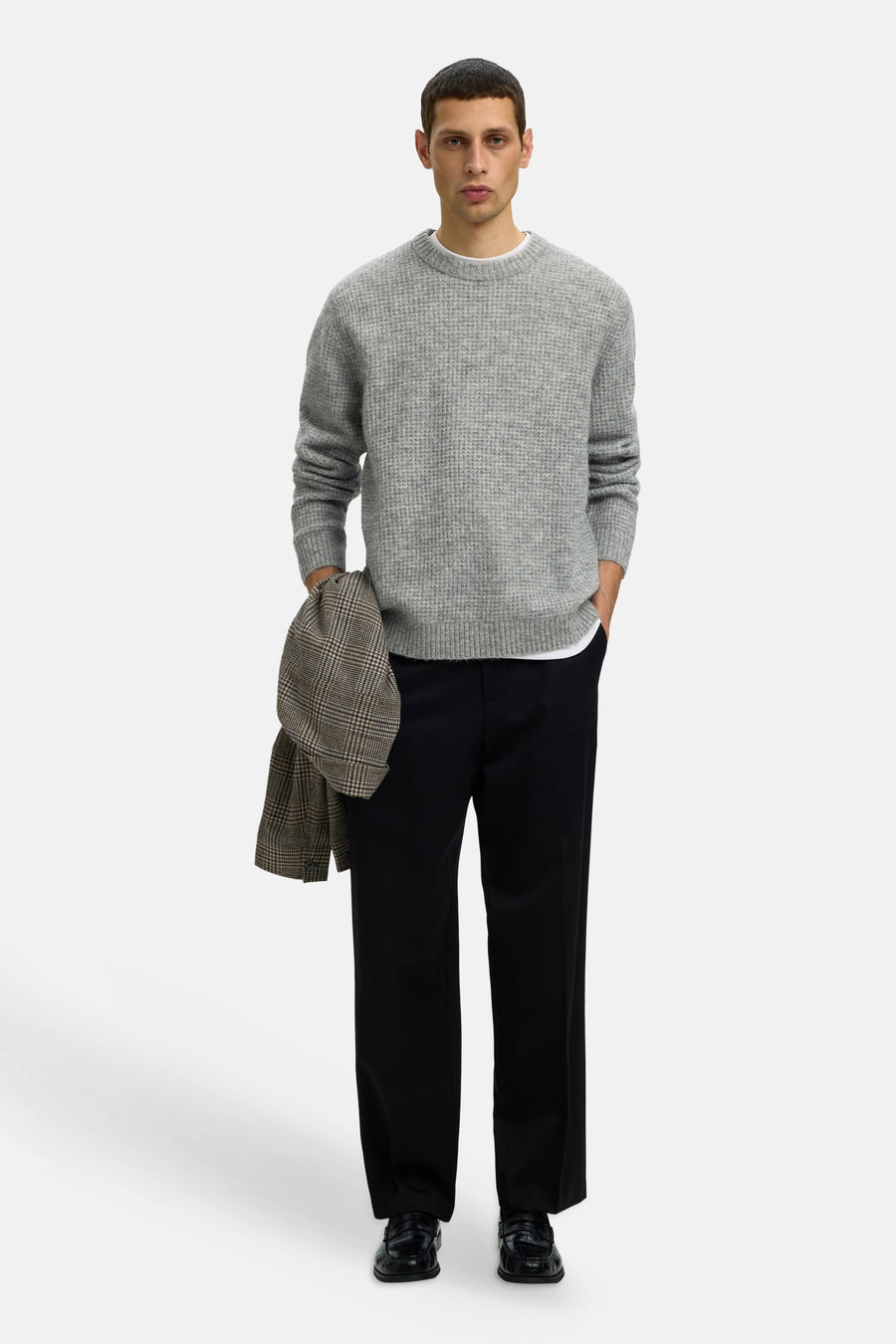 Pull col O gris - SELECTED