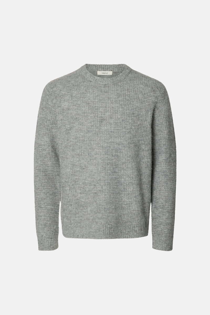 Pull O-hals - Light Grey Melange