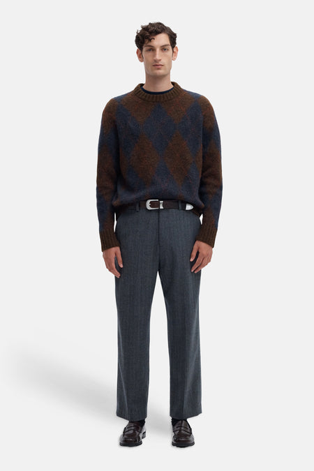 Pull col O brun - SELECTED