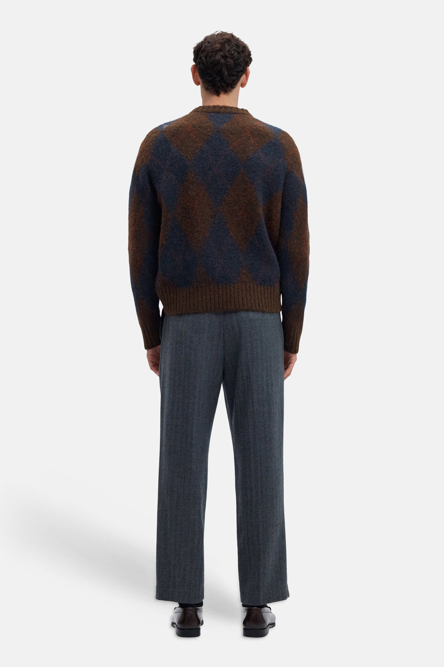 Trui met ronde hals bruin - SELECTED