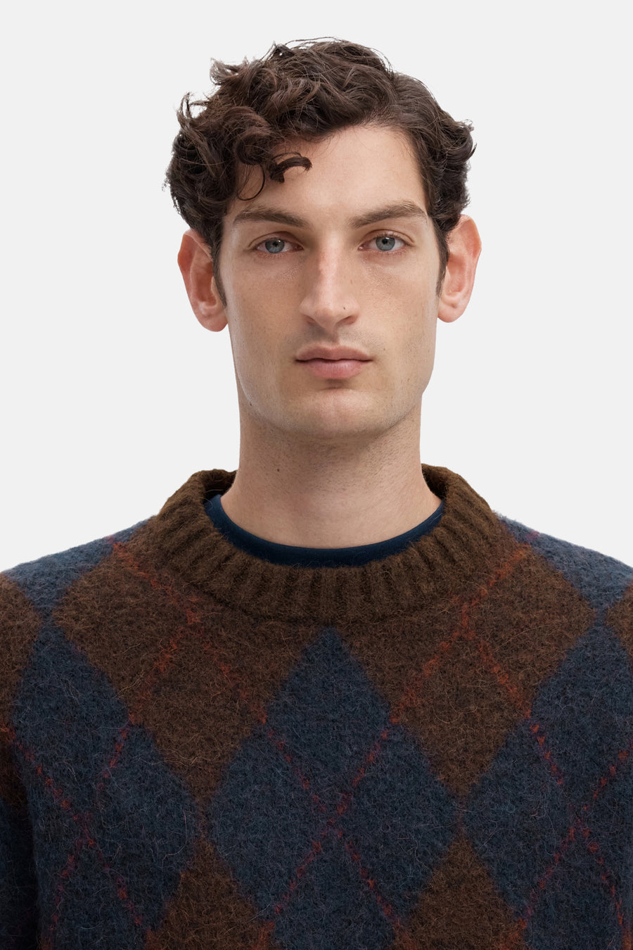 Trui met ronde hals bruin - SELECTED