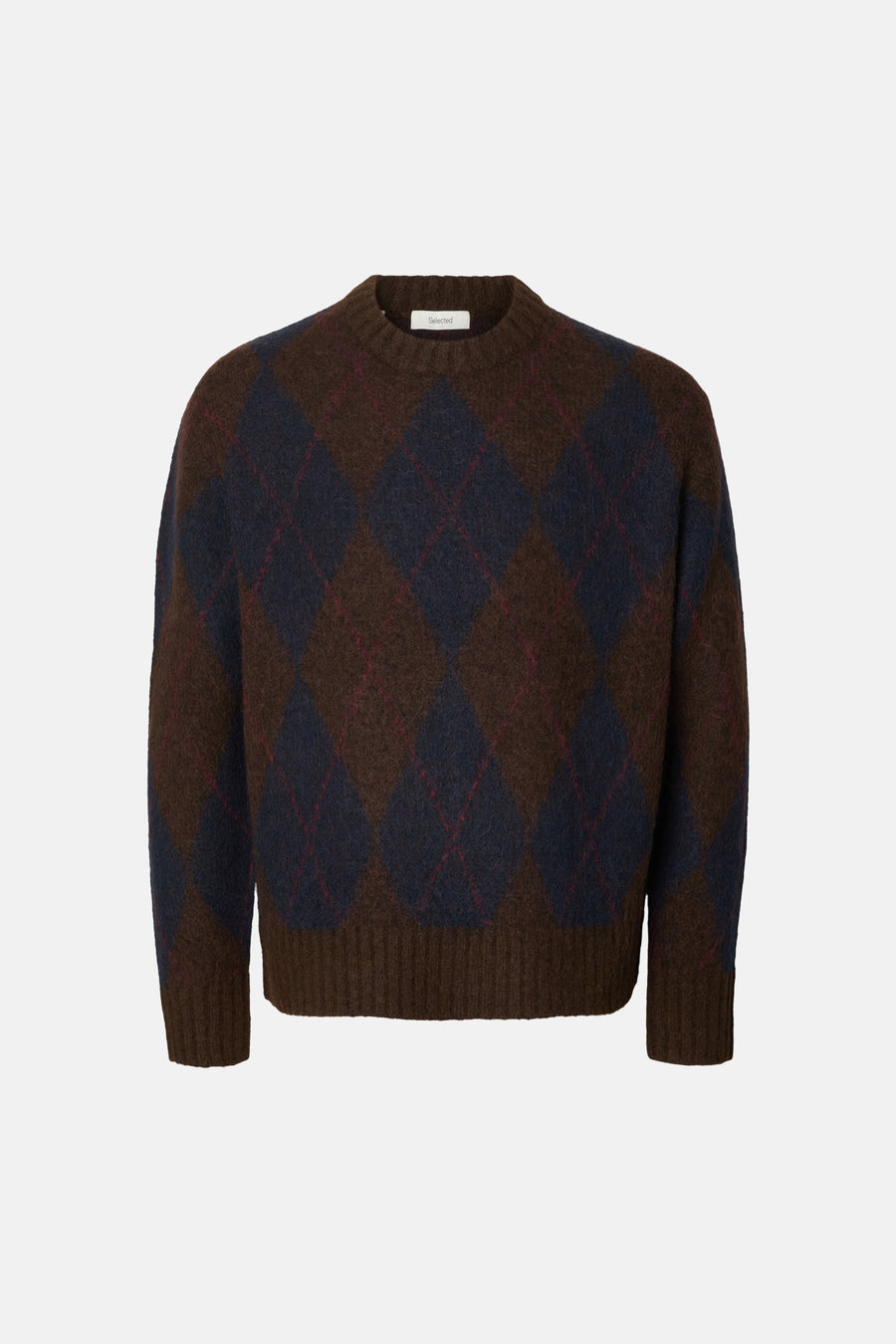 Trui met ronde hals bruin - SELECTED