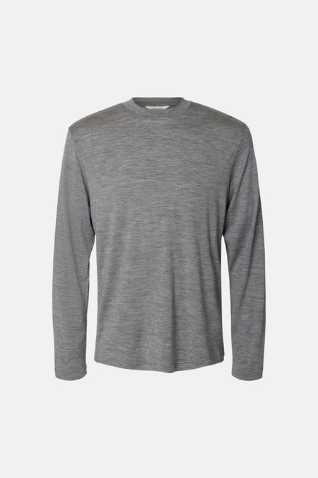 T-shirt (lange mouwen) grijs - SELECTED