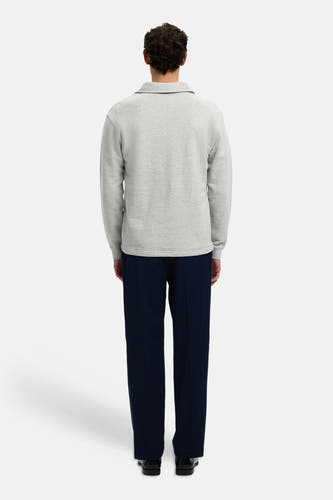 Sweat col O gris - SELECTED