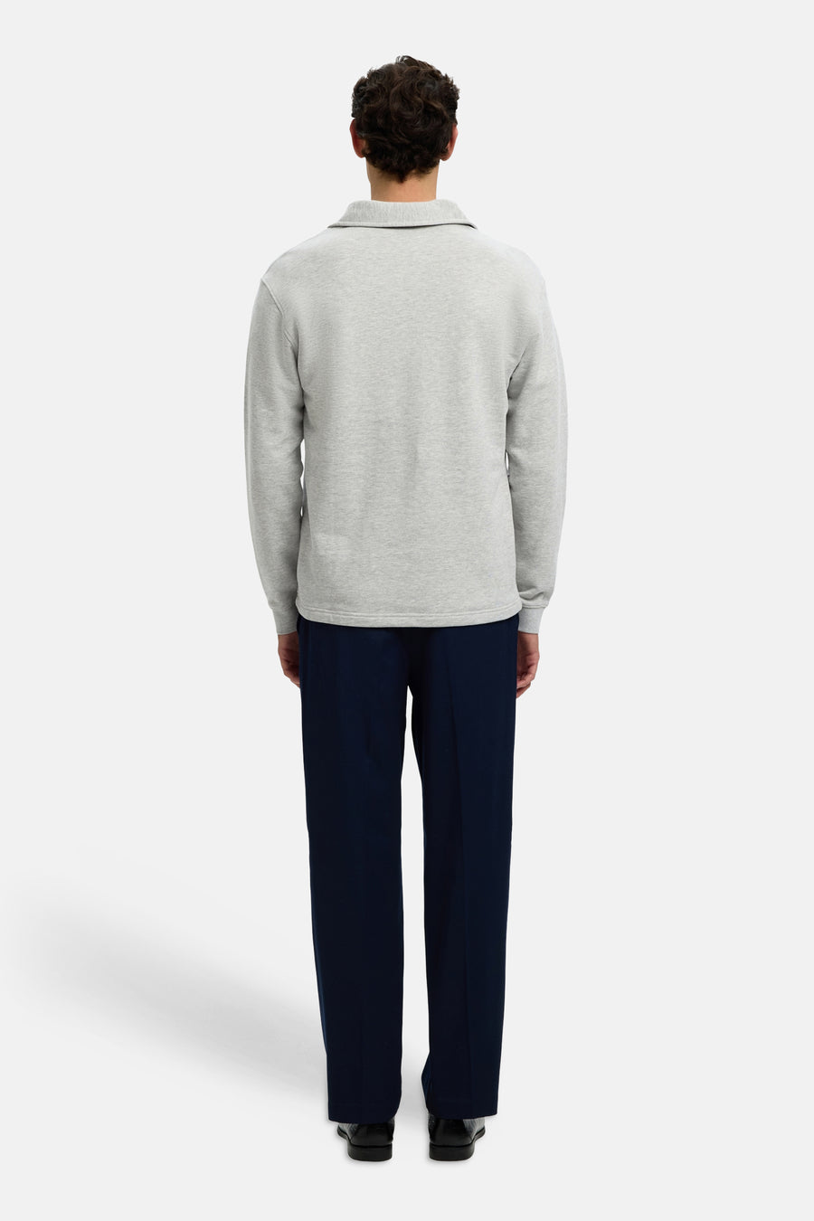 Sweat col O gris - SELECTED