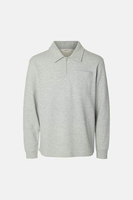 Sweat col O - Light Grey Melange