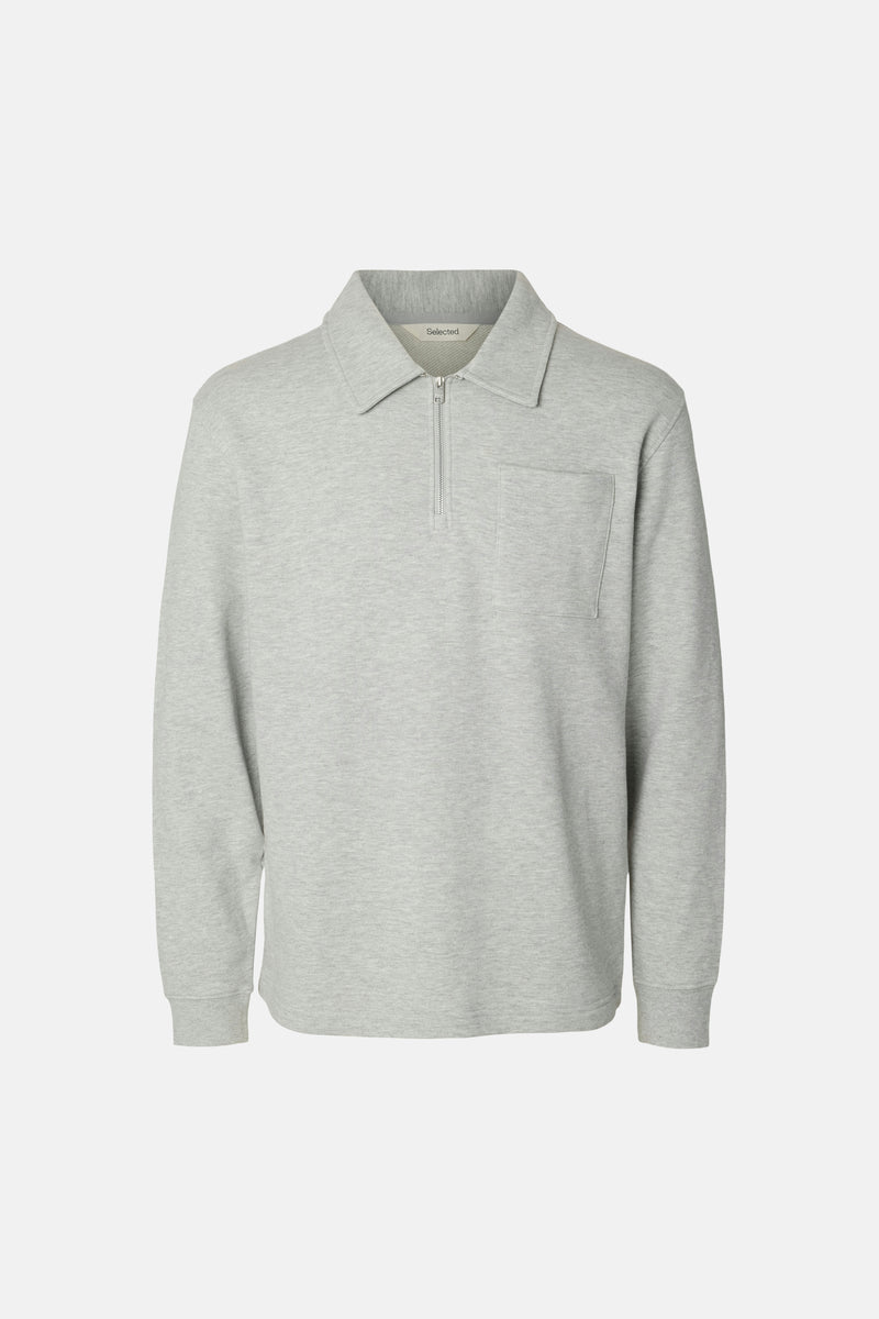 Sweat col O - Light Grey Melange
