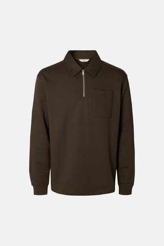 Sweater met ronde hals bruin - SELECTED