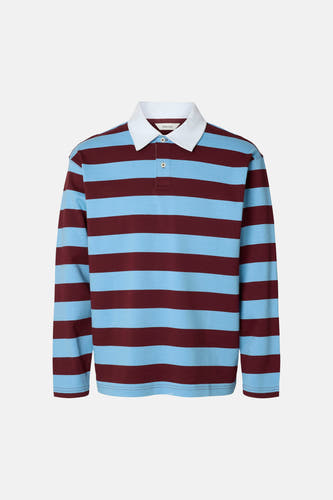 Sweat col O - bleu