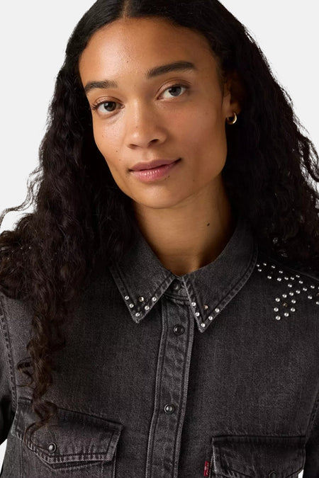 Hemd met lange mouwen - black denim