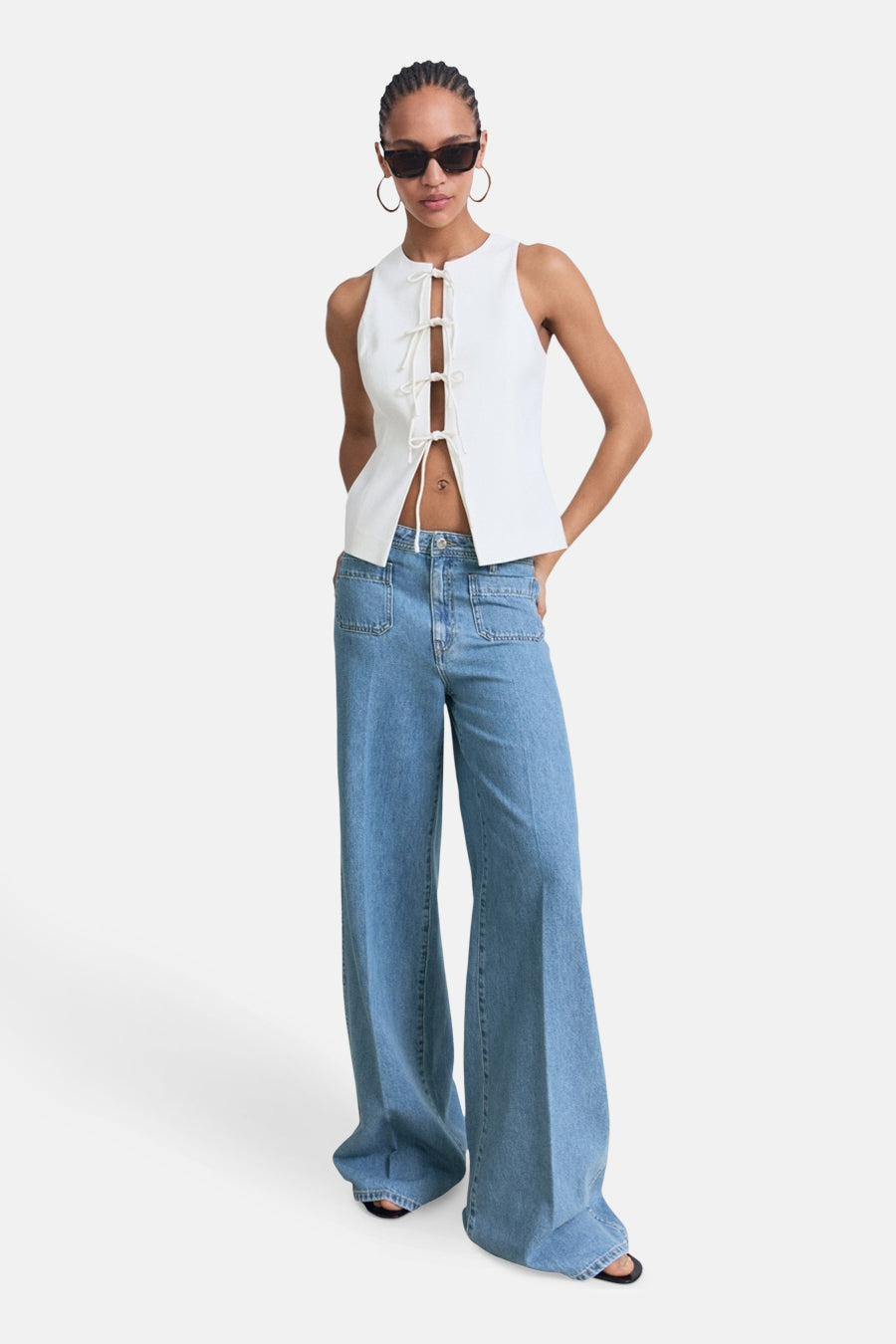 EMMA - mid blue denim - MANGO